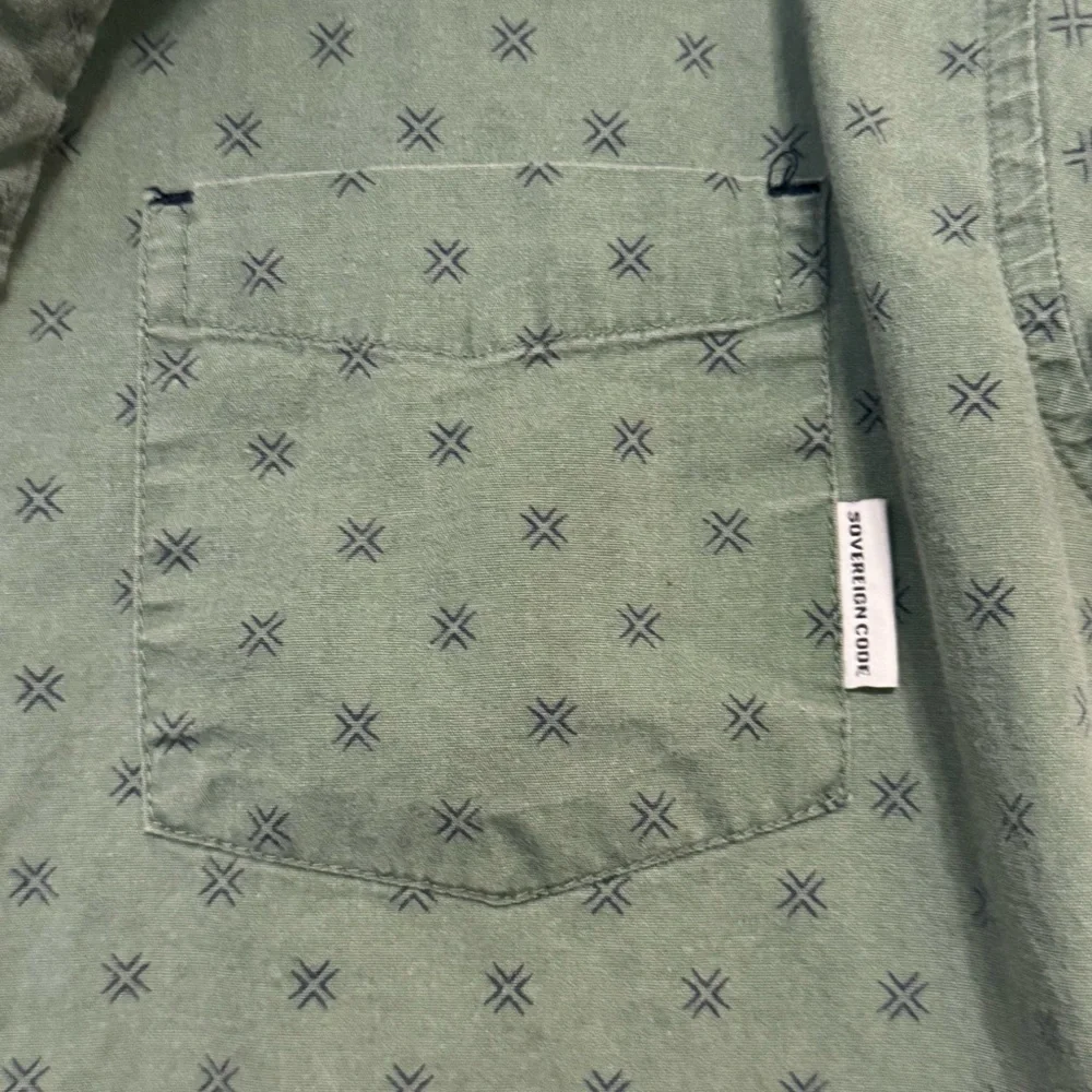 Sovereign Code Green Short Sleeve Button Down Shirt